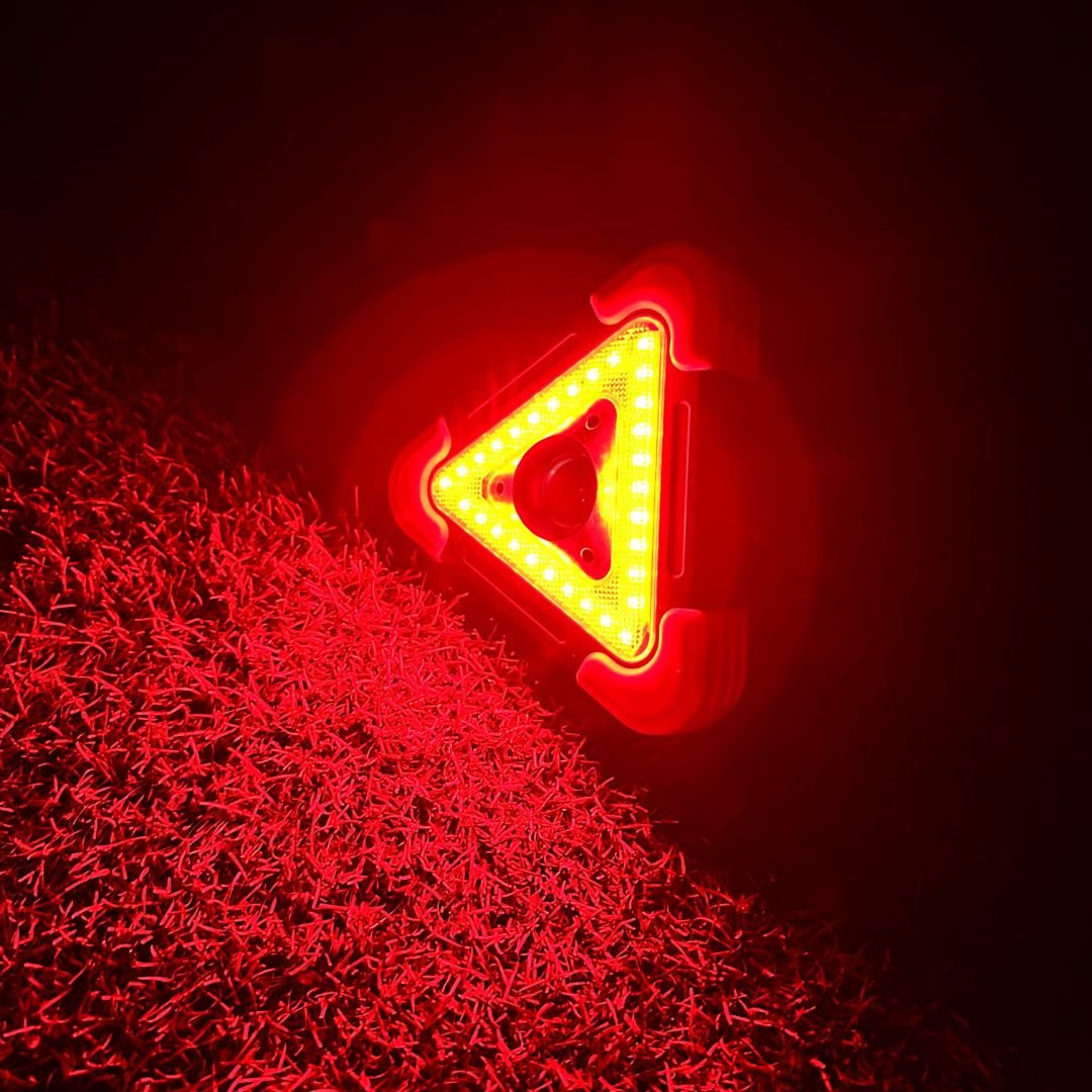 Triangulo Led Emergencia Solar - Luz Roja/Blanca Carga USB/Solar - Dreamy Home